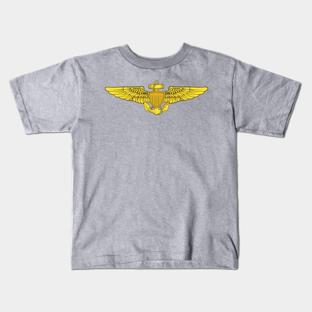 Naval Aviator Wings Kids T-Shirt by Sticker Steve